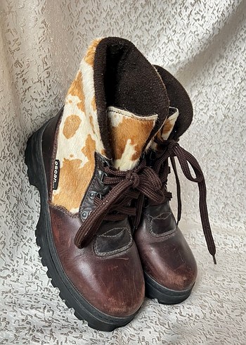 Kahverengi Kürklü Bohem Tarzı Kadın Bot - Görsel 7