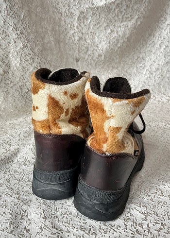 Kahverengi Kürklü Bohem Tarzı Kadın Bot - Görsel 4