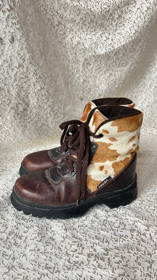 Kahverengi Kürklü Bohem Tarzı Kadın Bot - Görsel 3