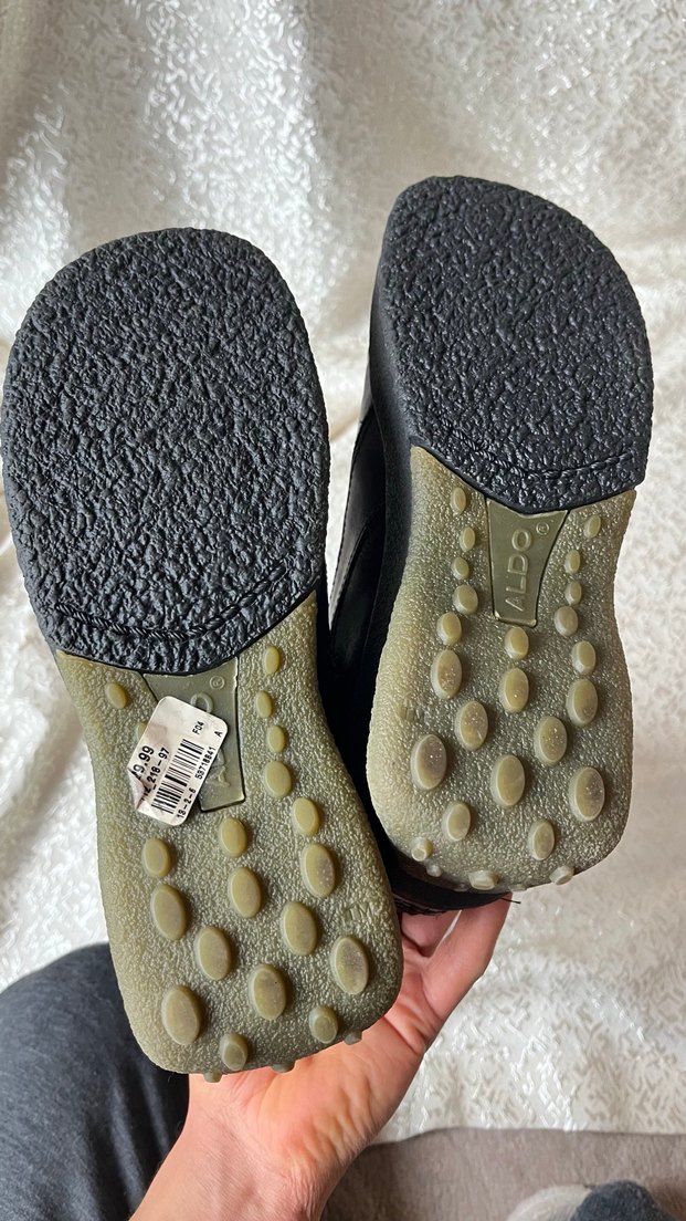 Siyah Deri Platform Topuklu Gotik Diz Boyu Bot - Görsel 4