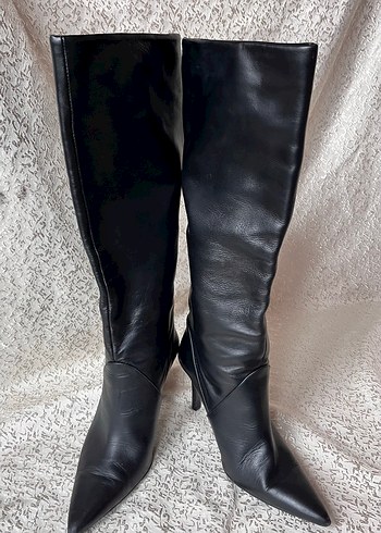 Mango Hakiki Deri Çizme 38  - Görsel 4