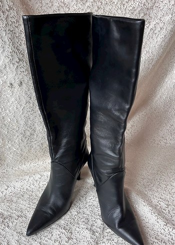 Mango Hakiki Deri Çizme 38  - Görsel 6