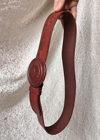 Yargıcı Koyu Kahverengi Deri Kadın Kemer - Görsel 5