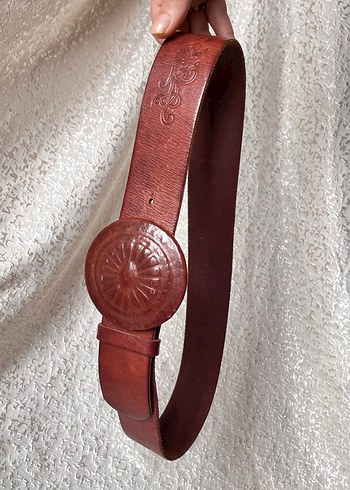 Yargıcı Koyu Kahverengi Deri Kadın Kemer - Görsel 3