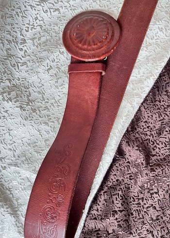 Yargıcı Koyu Kahverengi Deri Kadın Kemer - Görsel 9