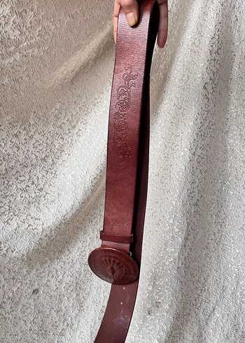 Yargıcı Koyu Kahverengi Deri Kadın Kemer - Görsel 8