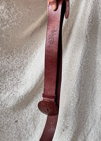 Yargıcı Koyu Kahverengi Deri Kadın Kemer - Görsel 7