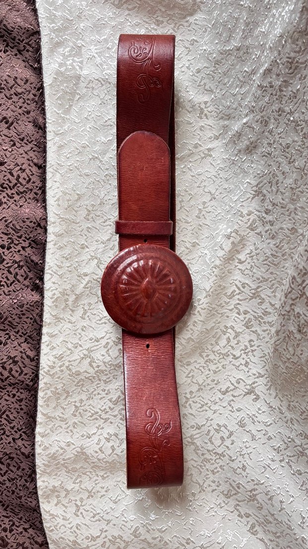 Yargıcı Koyu Kahverengi Deri Kadın Kemer - Görsel 4