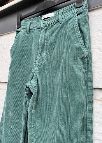 Erkek Yeşil Süet Düğmeli Pantolon - Görsel 7