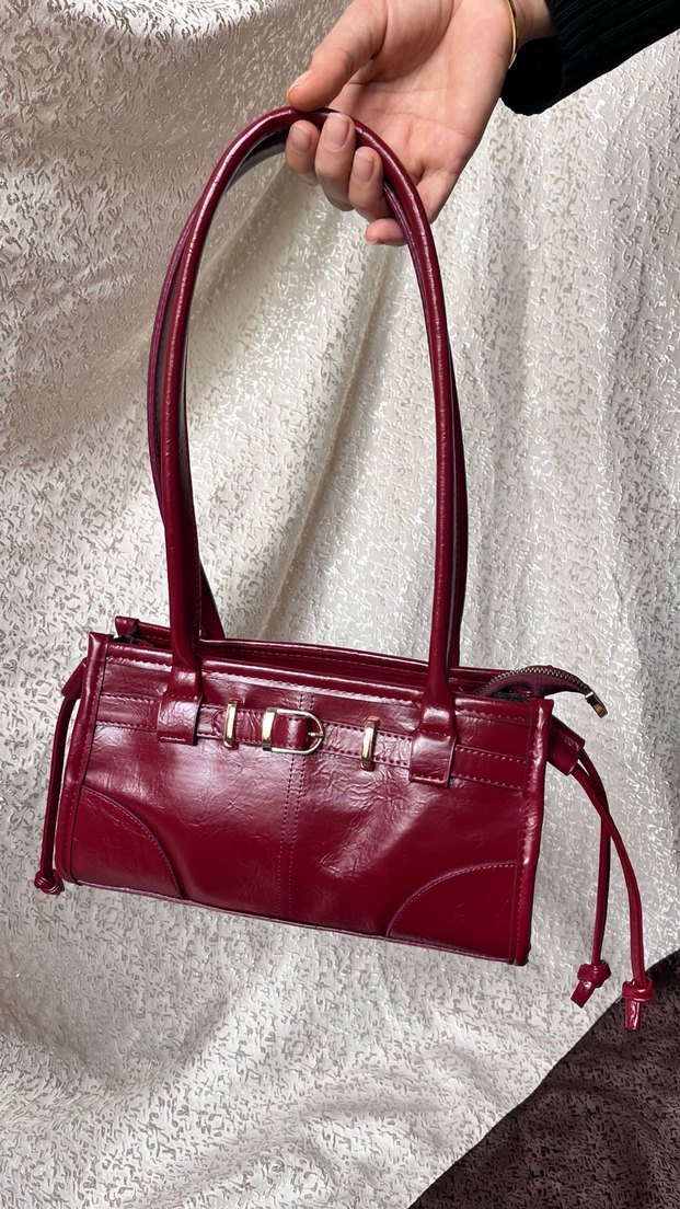 Suni Kılçıllı Deri Omuz Çantası  - Görsel 4