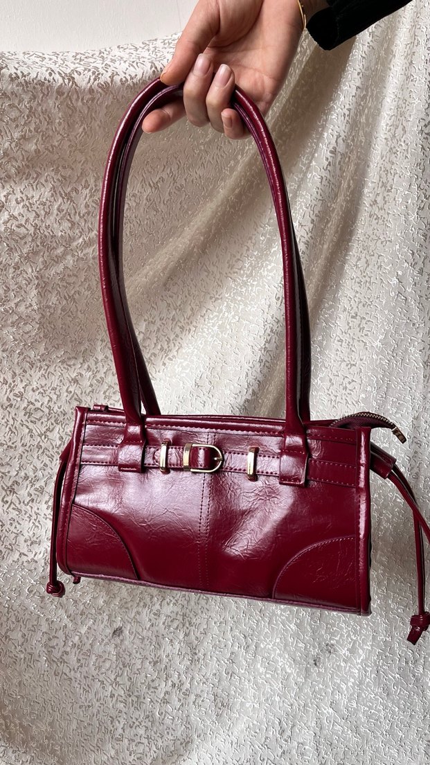 Suni Kılçıllı Deri Omuz Çantası  - Görsel 5