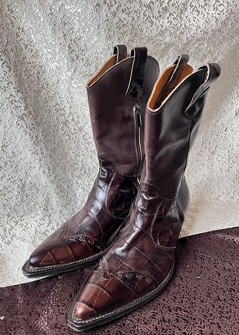 Erkek Kovboy Deri Çizme 43  - Görsel 4