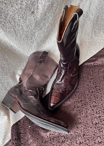 Erkek Kovboy Deri Çizme 43  - Görsel 2