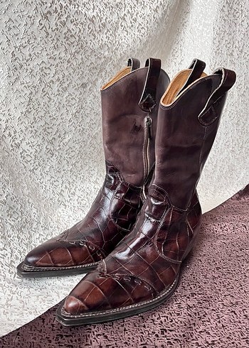 Erkek Kovboy Deri Çizme 43  - Görsel 7