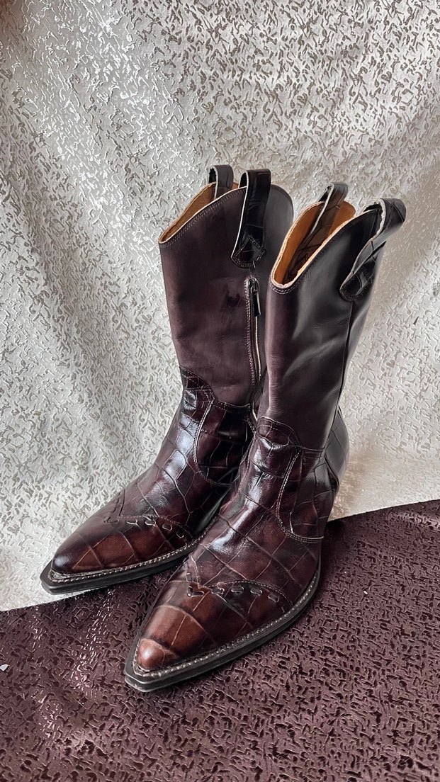 Erkek Kovboy Deri Çizme 43  - Görsel 4