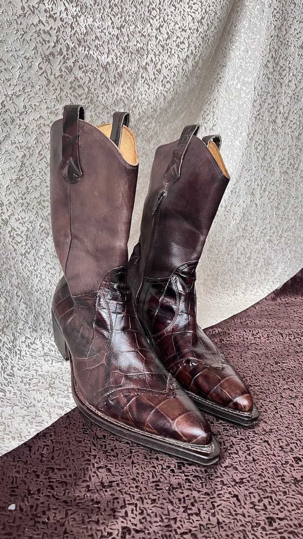 Erkek Kovboy Deri Çizme 43  - Görsel 5