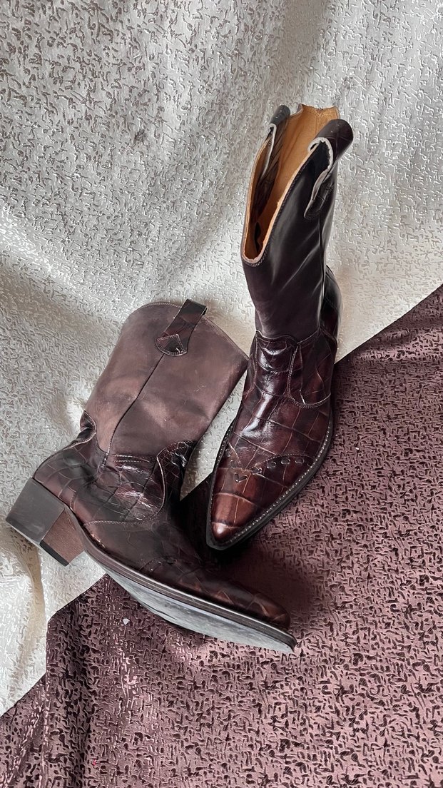 Erkek Kovboy Deri Çizme 43  - Görsel 2