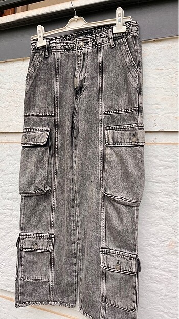 28 Beden Bootcut Loose Kargo Jean 28 ????