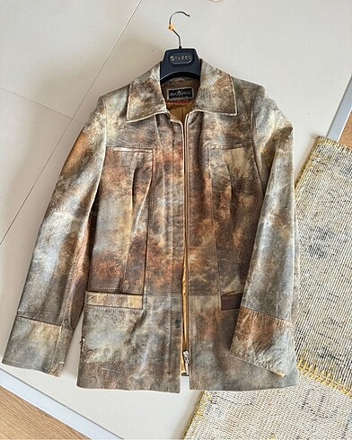 Diğer Taşlama deri blazer