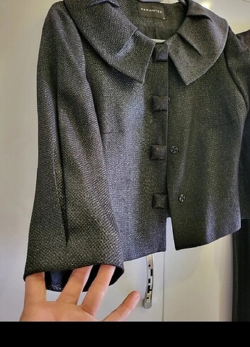 Ceketli midi elbise - Görsel 4