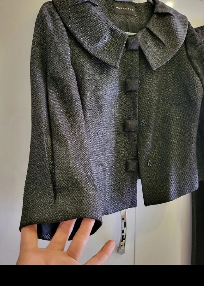 Ceketli midi elbise - Görsel 4