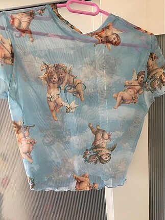 Bershka melekli tül bluz