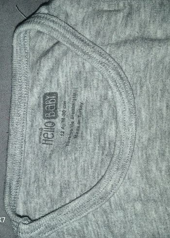 Gri Erkek Bebek Kolsuz Body - Görsel 2