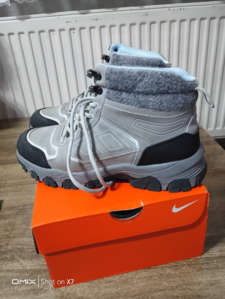 Gri Outdoor Erkek Botları Velcro Detaylı - Görsel 2