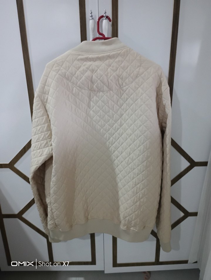 Bej Erkek Kapitone Fermuarlı Ceket - Görsel 3