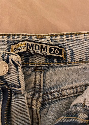 s Beden Mavi Normal Kesim Kadın Denim Pantolon