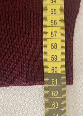 Bordo erkek Kazak, Bisiklet Yaka, Salaş - Görsel 4