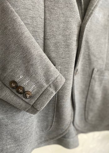 Düğmeli Gri Erkek Ceket - Görsel 2