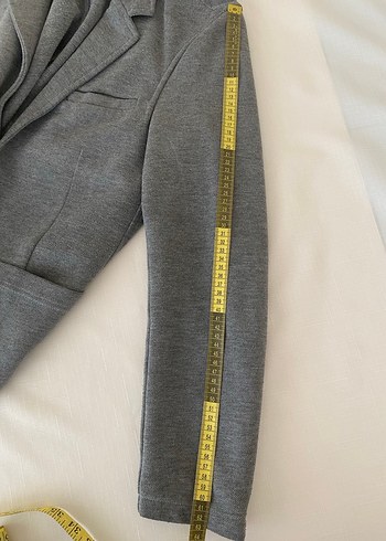 Düğmeli Gri Erkek Ceket - Görsel 9