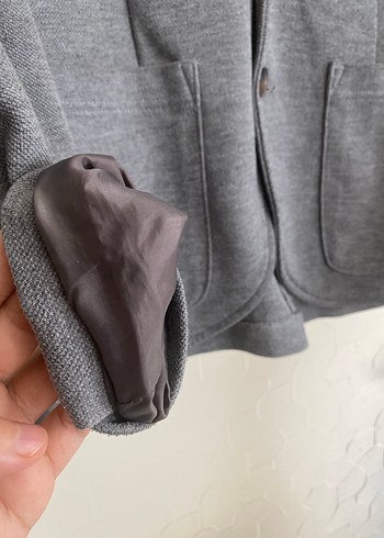 Düğmeli Gri Erkek Ceket - Görsel 3