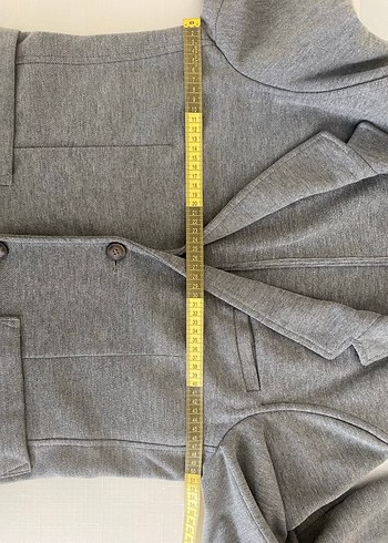 Düğmeli Gri Erkek Ceket - Görsel 5