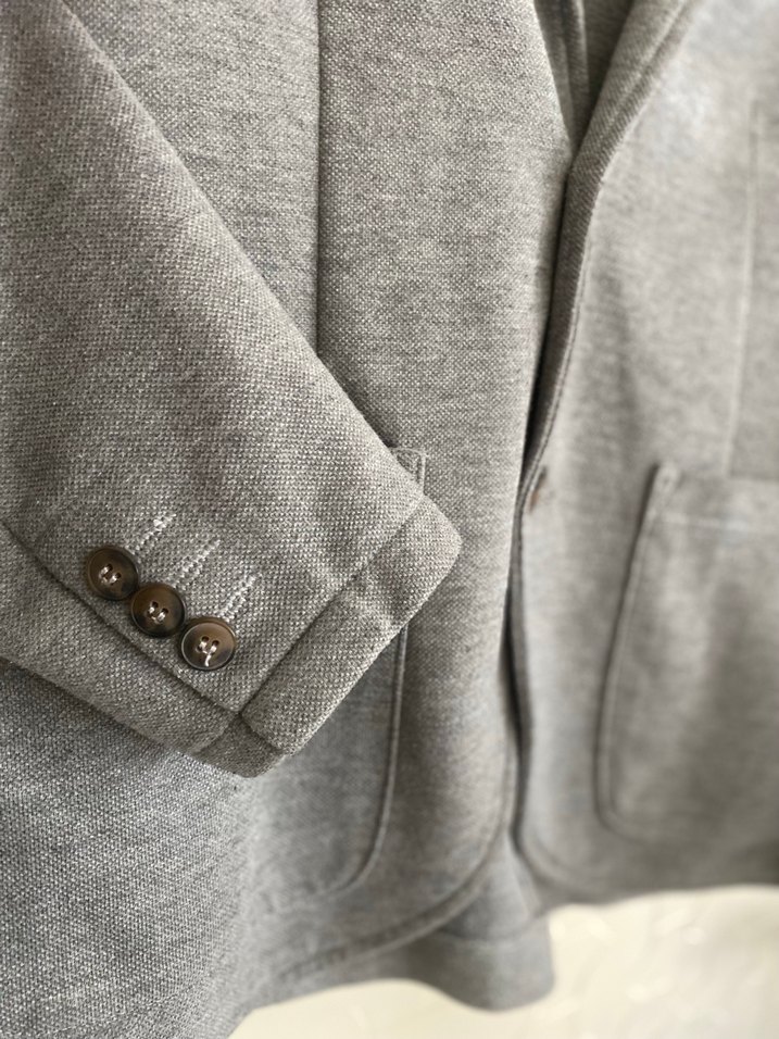 Düğmeli Gri Erkek Ceket - Görsel 2