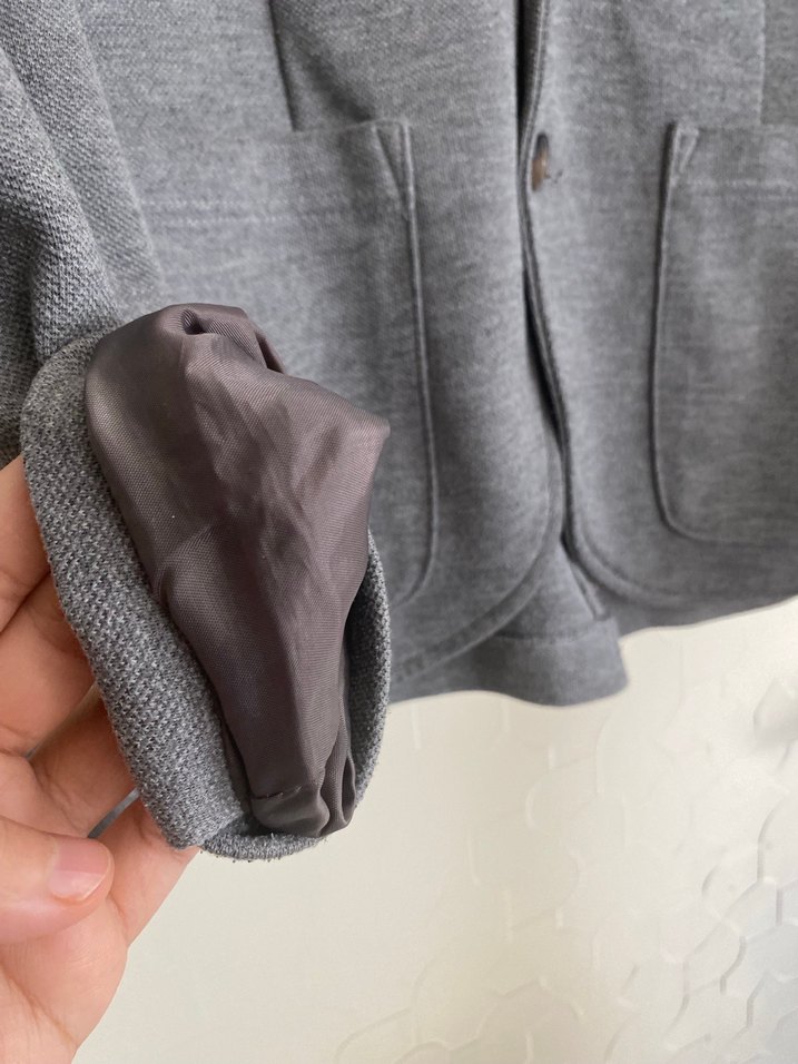 Düğmeli Gri Erkek Ceket - Görsel 3