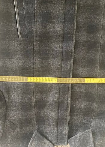 Gri ekoseli Erkek kaşe kaban - Görsel 3