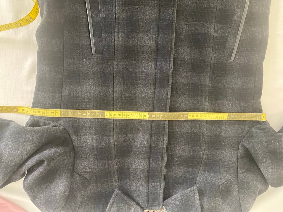 Gri ekoseli Erkek kaşe kaban - Görsel 3