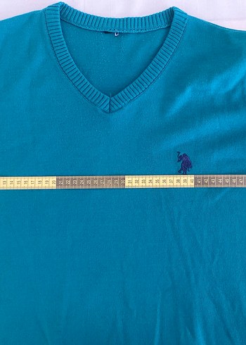 Turkuaz V Yaka Erkek Triko Kazak - Görsel 6