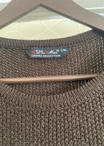 Erkek Kahverengi Triko Kazak - Görsel 8