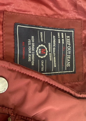 Bordo Fermuarlı erkek Mont - Görsel 8