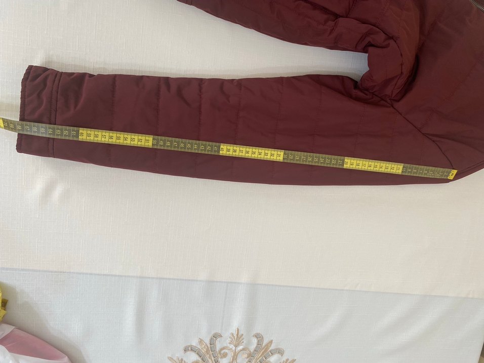 Bordo Fermuarlı erkek Mont - Görsel 5