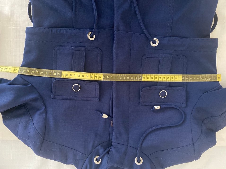 Lacivert Uzun Düğmeli Kadın Kaban - Görsel 3