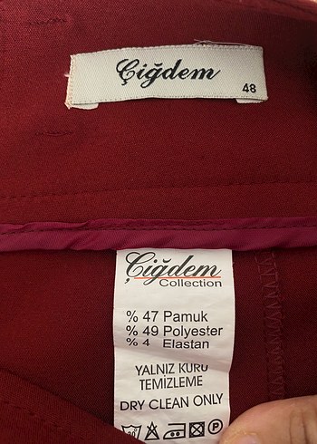 Bordo Kadın Kumaş Pantolon - Görsel 6