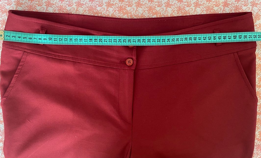 Bordo Kadın Kumaş Pantolon - Görsel 2