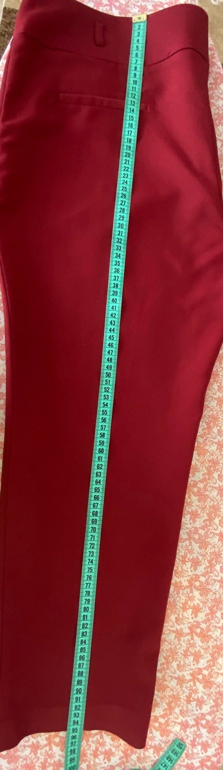 Bordo Kadın Kumaş Pantolon - Görsel 4