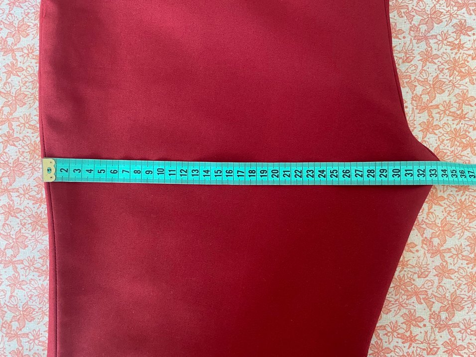 Bordo Kadın Kumaş Pantolon - Görsel 3