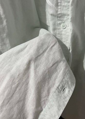 Colin's Colin's Oversize Su Yeşili Keten Kadın Gömlek