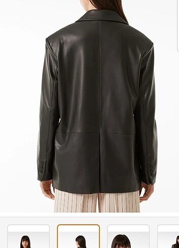 Bershka oversize suni deri ceket